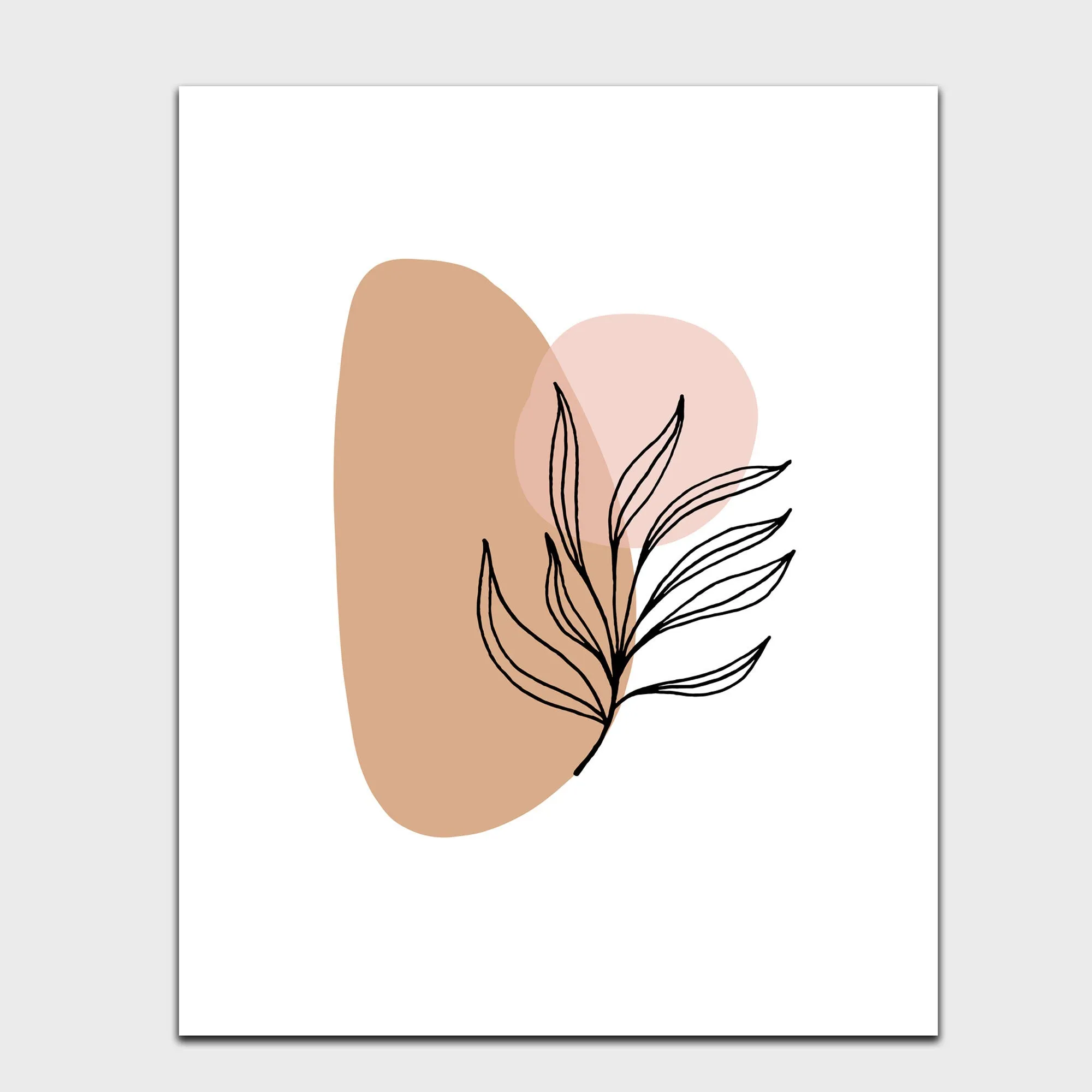 Simplistic Modern Print with leaf