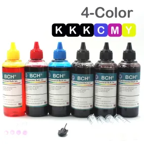 Standard Dye Ink - 100 ml x 6  Four-Color  for Canon (KD600X-CC)