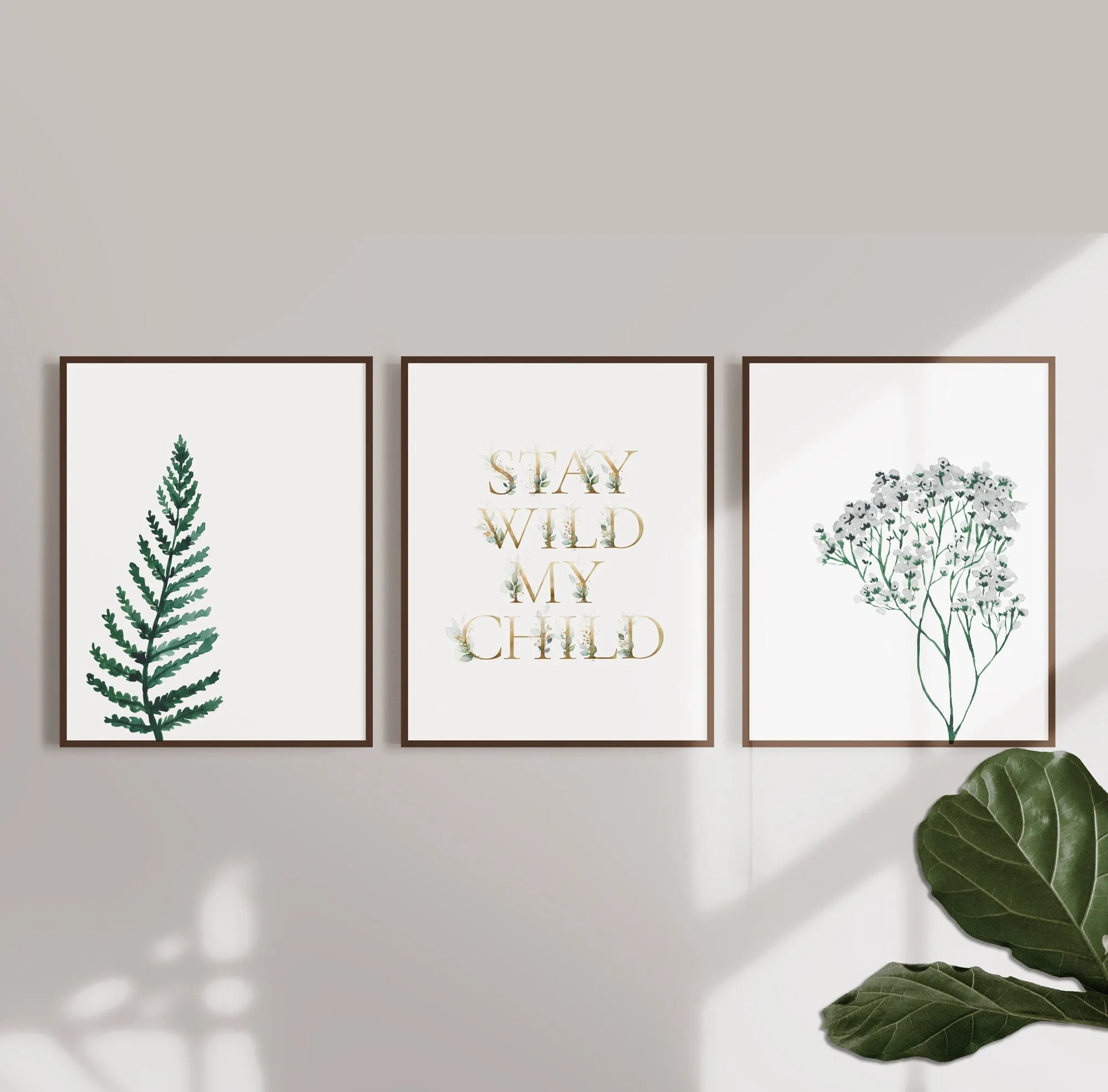 Stay Wild My Child Wall Art - Set of Three Prints