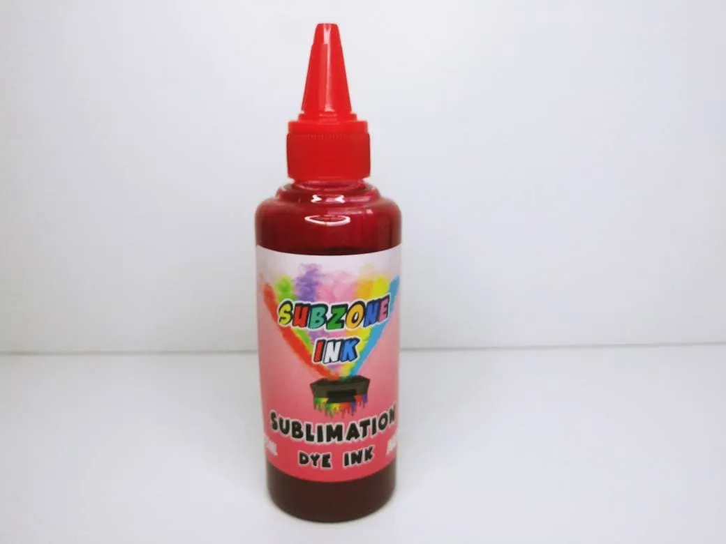 SubZone Ink 4-100ml Bottles CMYK Dye Sublimation Ink