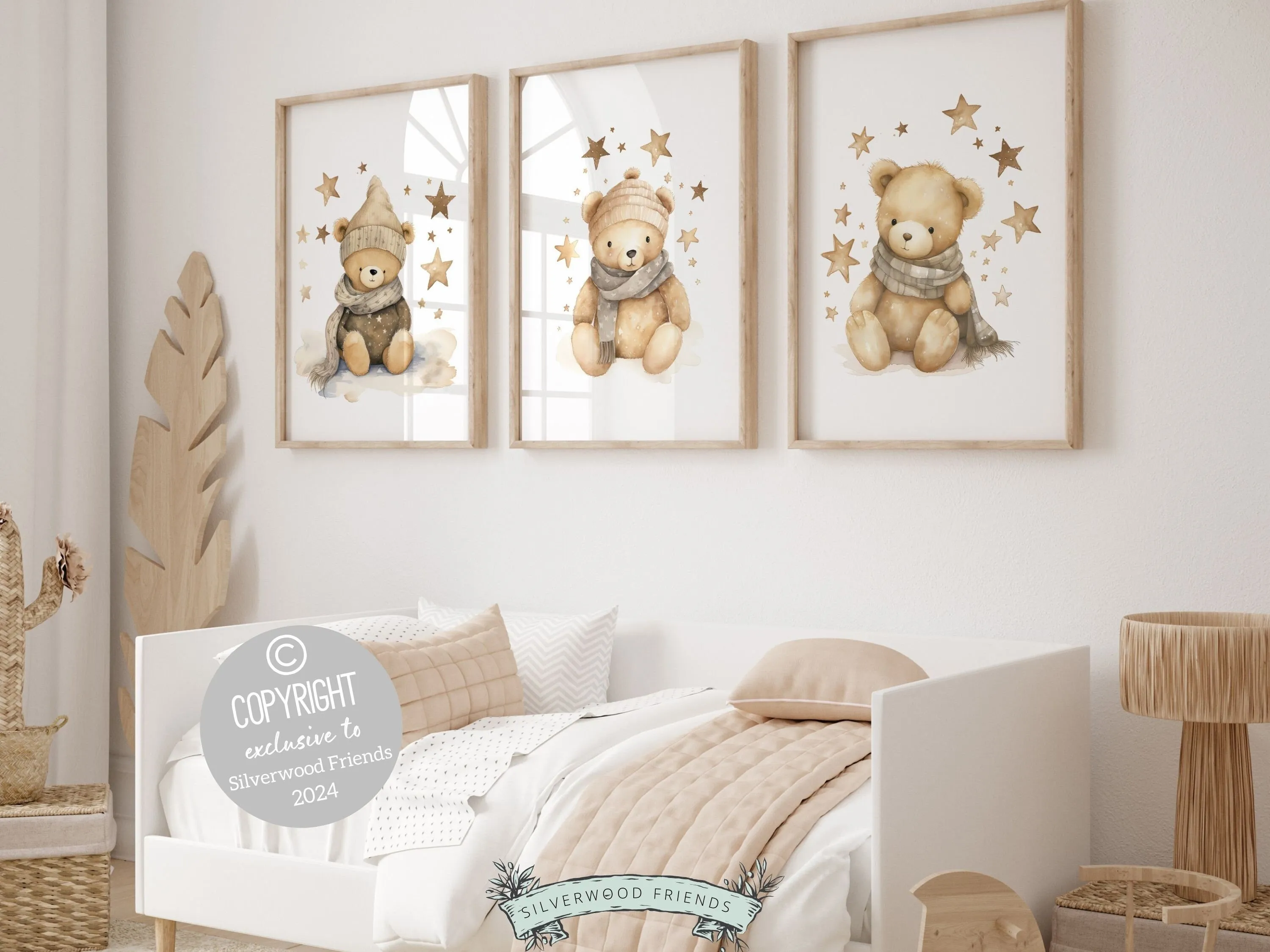 Teddy Bear Star Nursery Prints