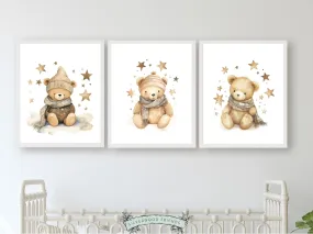 Teddy Bear Star Nursery Prints