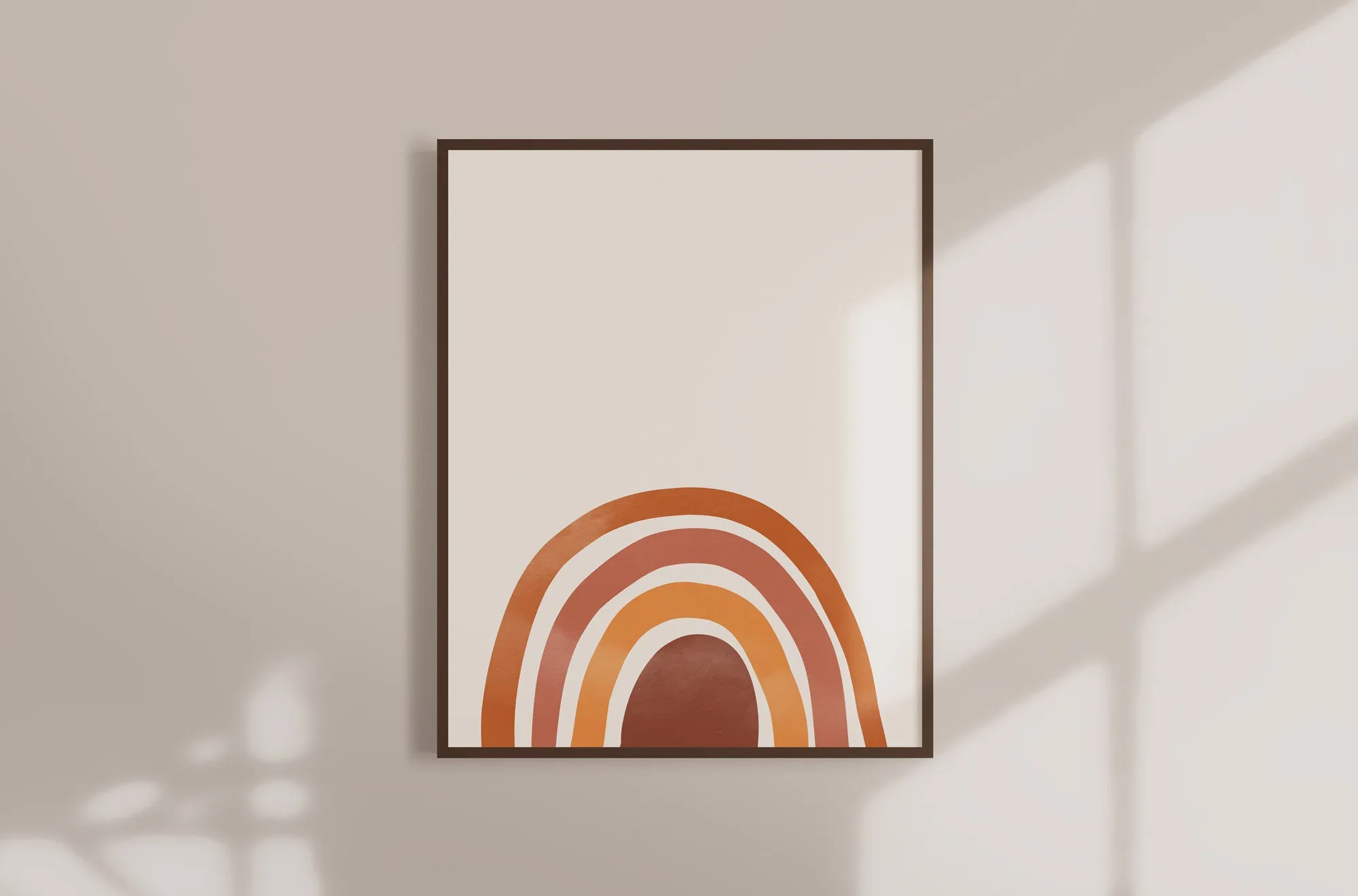 Terracotta Rainbow Wall Print