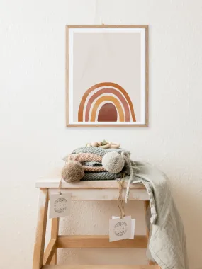 Terracotta Rainbow Wall Print