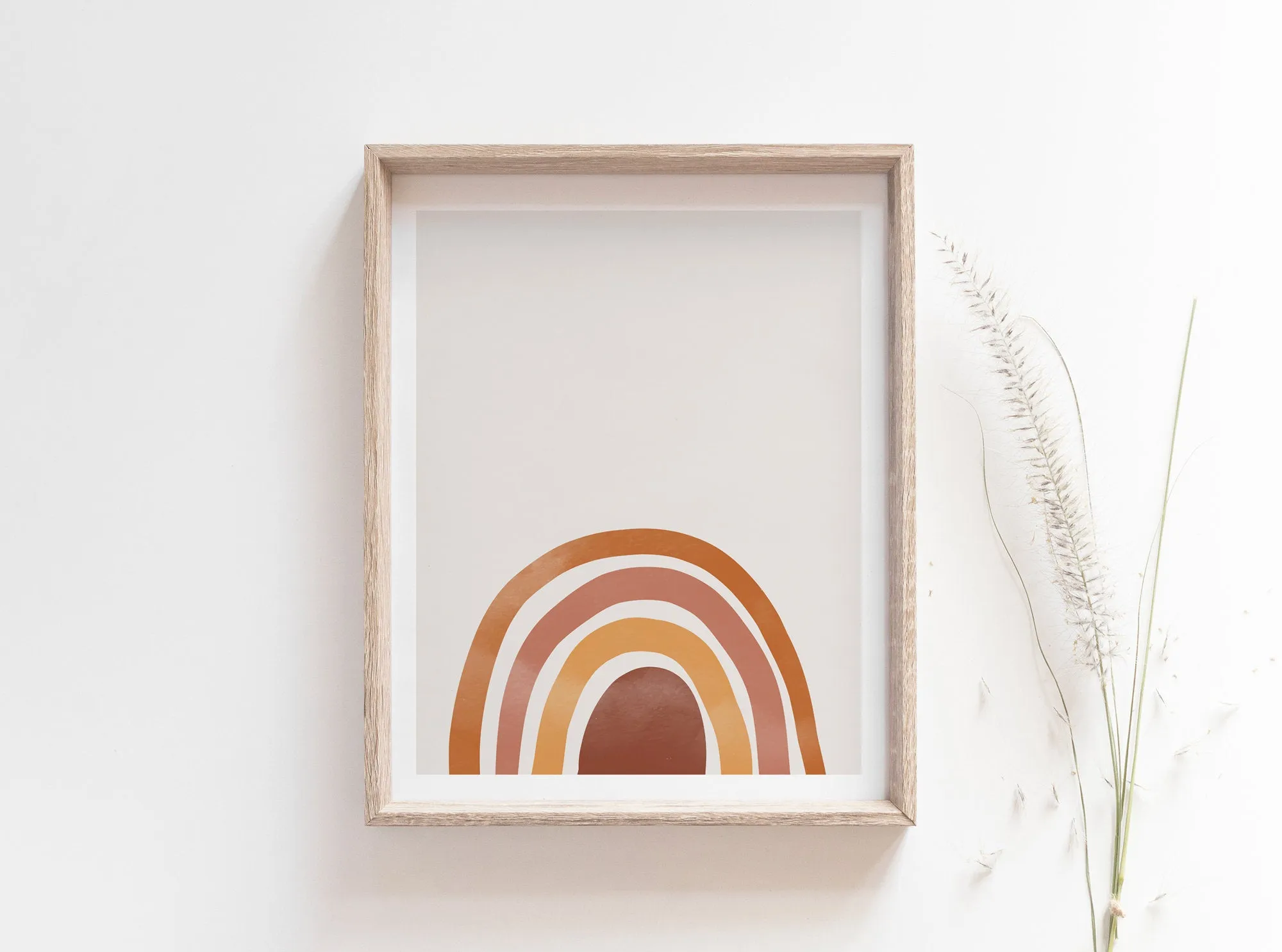 Terracotta Rainbow Wall Print