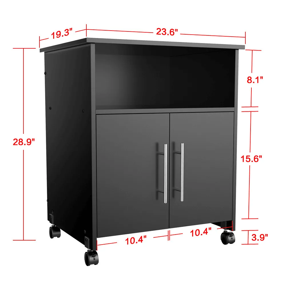 Yaheetech Mobile Printer Stand with Storage