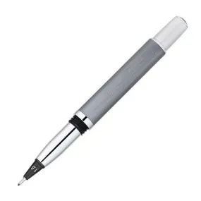 Yookers Metis Refillable Fibre Tip Pen - Grey Brushed Lacquer with Chrome Trim 1.0mm