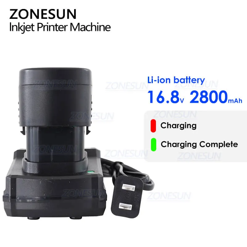 ZONESUN ZS-HIP127 Handheld Intelligent Barcode QR Code Inkjet Coder Printer Coding Machine For Food Bags Yogurt Boxes Plastic Bottles