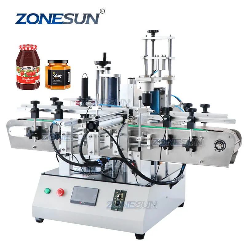 ZS-TB550 Automatic Glass Jar Square Hexagon Round Bottle Self-adhesive Sticker Labeling Machine