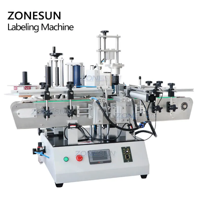 ZS-TB550 Automatic Glass Jar Square Hexagon Round Bottle Self-adhesive Sticker Labeling Machine